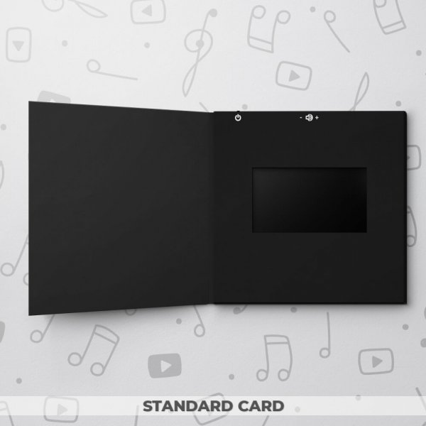 Blank Video Greeting Card - Black