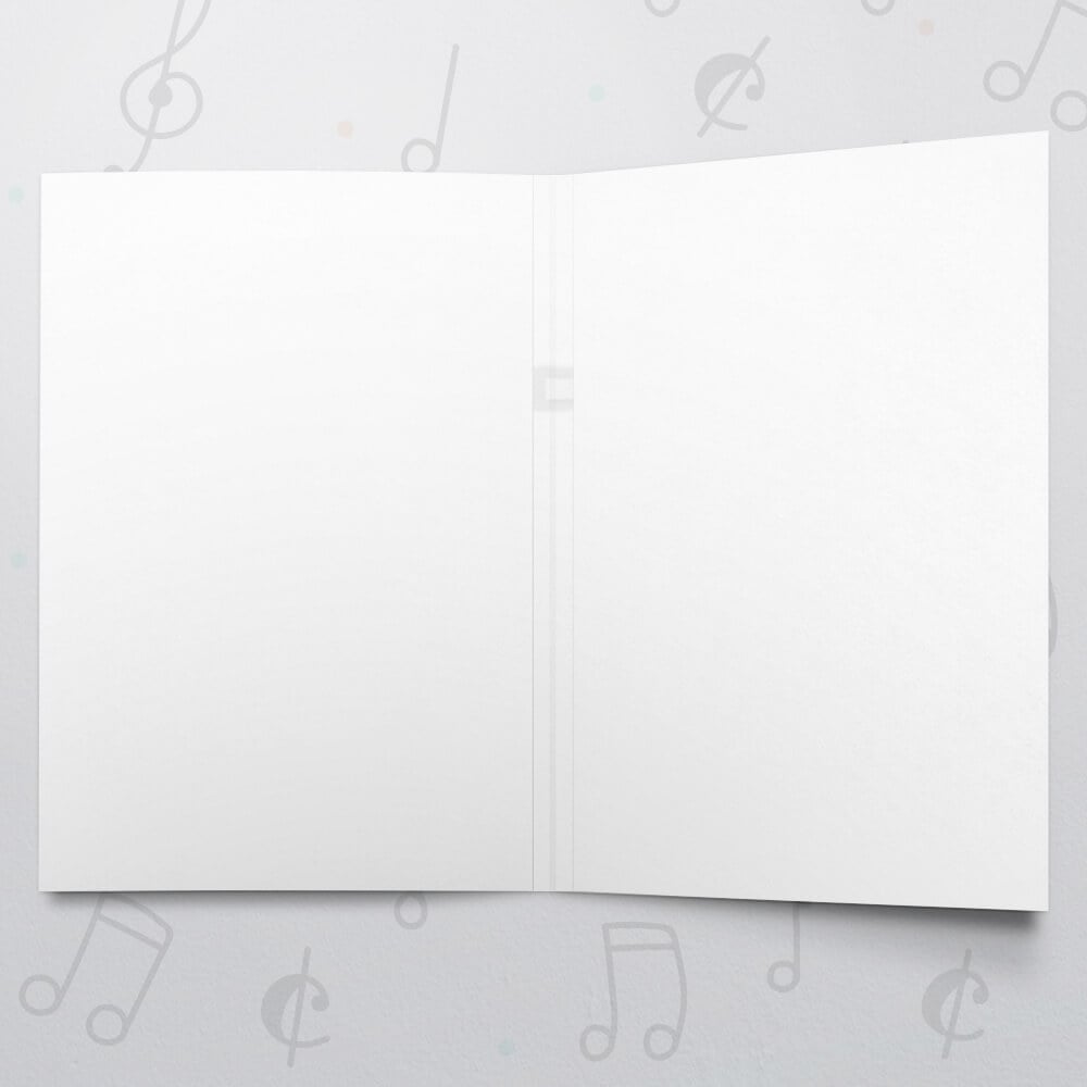 Blank Musical Greeting Card - 5 x 7 - bigDAWGS greetings