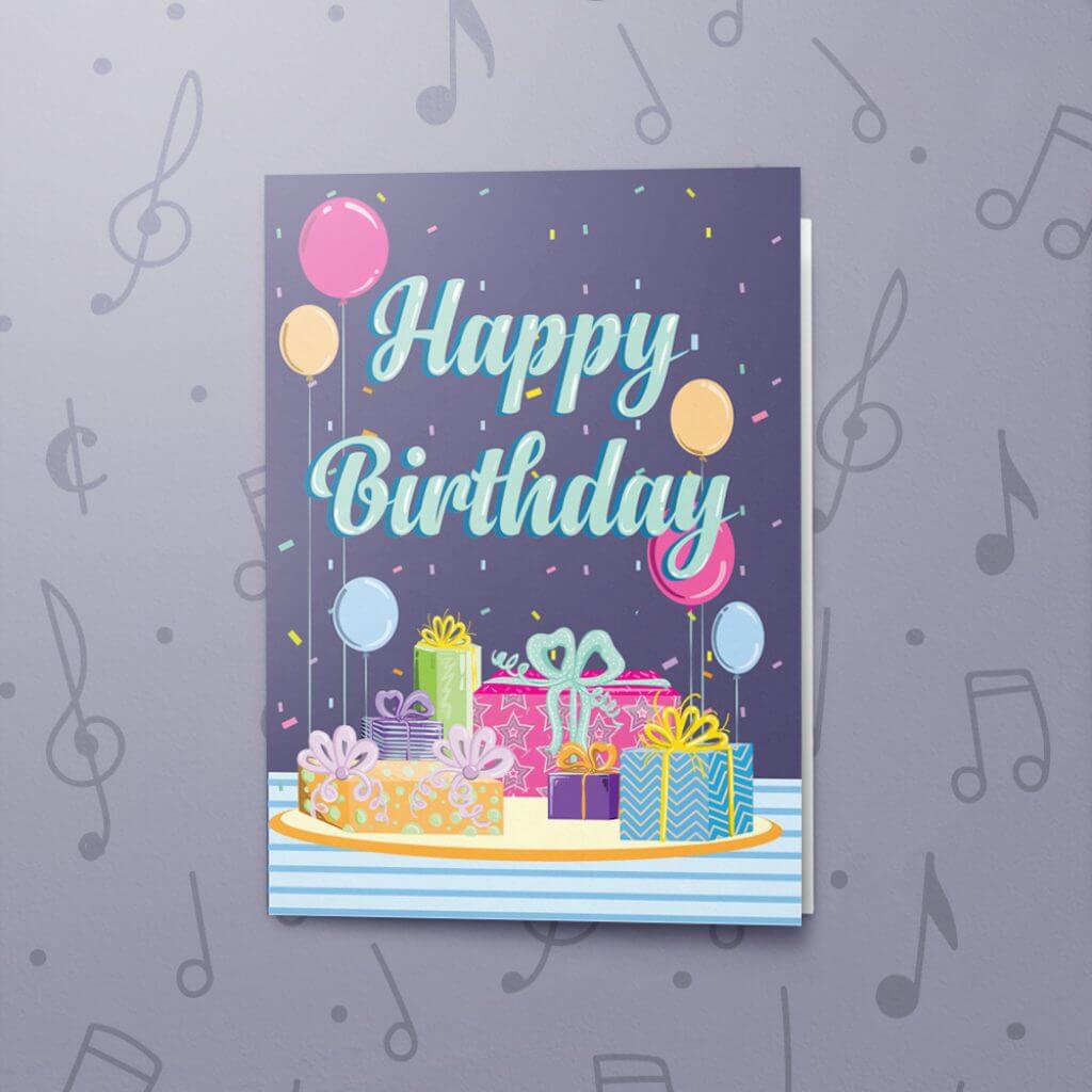 Birthday Presents Musical Birthday Card bigDAWGS greetings