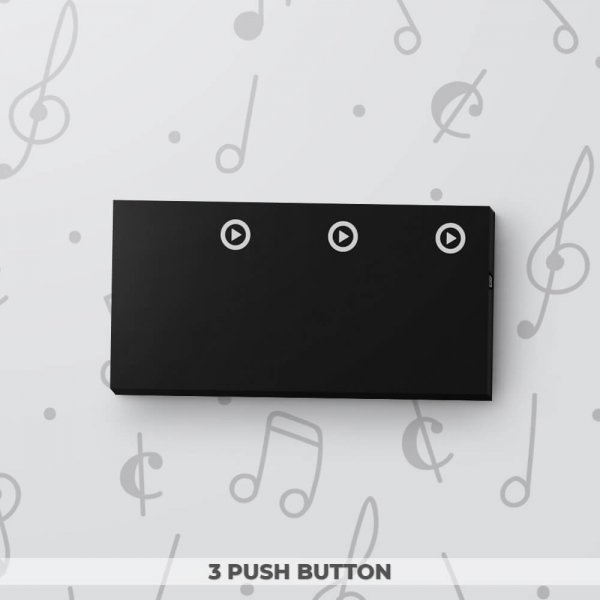 Blank 3 Button Sound Tag - Black