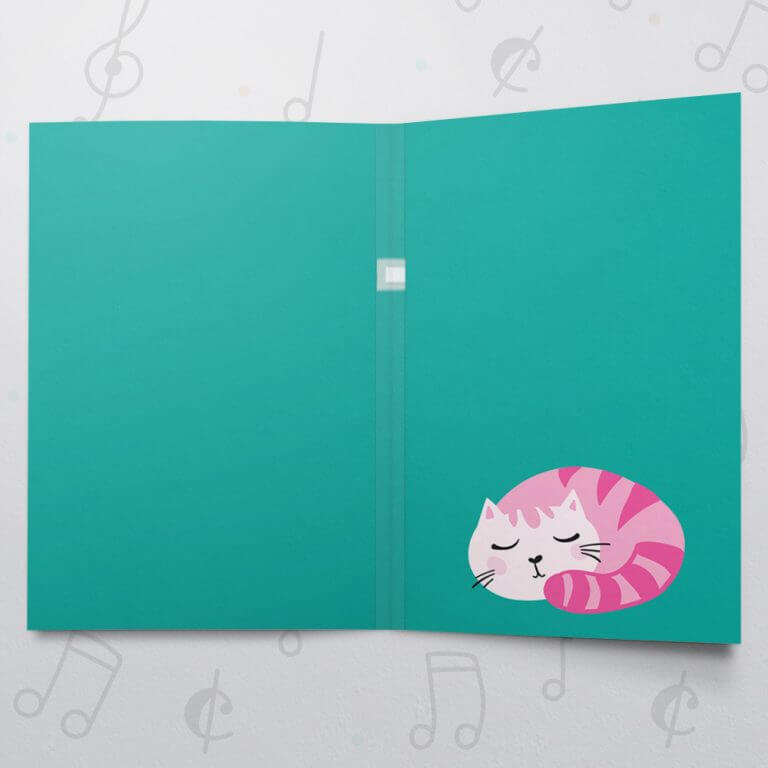 Cat Heaven Musical Sympathy Card bigDAWGS greetings