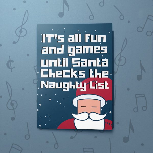 Naughty List – Musical Christmas Card