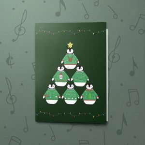 Penguin Christmas Tree – Musical Christmas Card