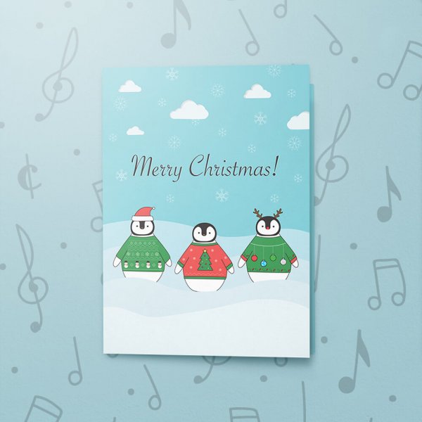 Christmas Penguins – Musical Christmas Card