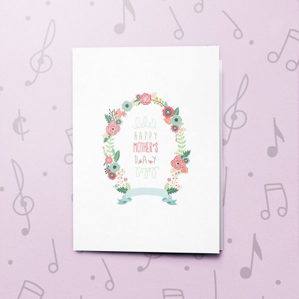 Happy Mother's Day (Wreath) – Musical Mother's Day Card