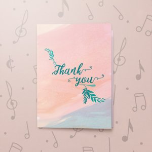 Floral Thank You – Musical Thank You Card