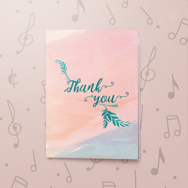 Floral Thank You – Musical Thank You Card