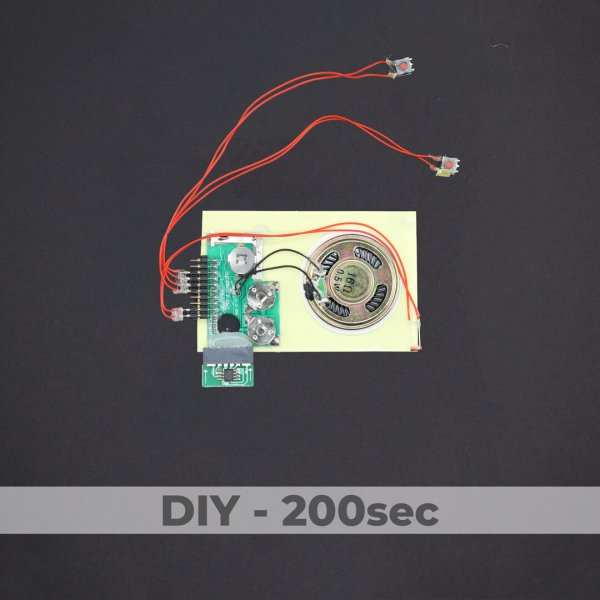 DIY Kit - Light Activated Sound Module + 2 Push Buttons - 200 Sec