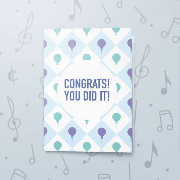 You Did It! – Musical Graduation Card