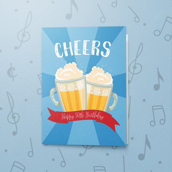 Cheers, 50th – Musical Birthday Card