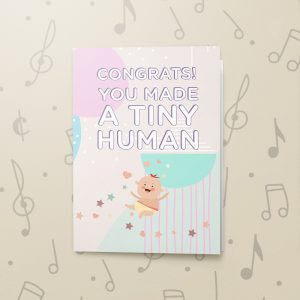 Tiny Human – Musical Baby Card