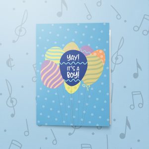Yay a Boy – Musical Baby Card