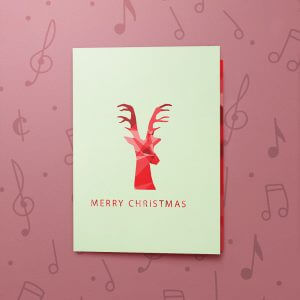 Christmas Dimensions Red – Musical Christmas Card
