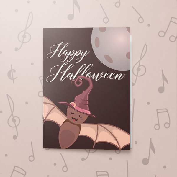 Bat Halloween – Musical Halloween Card