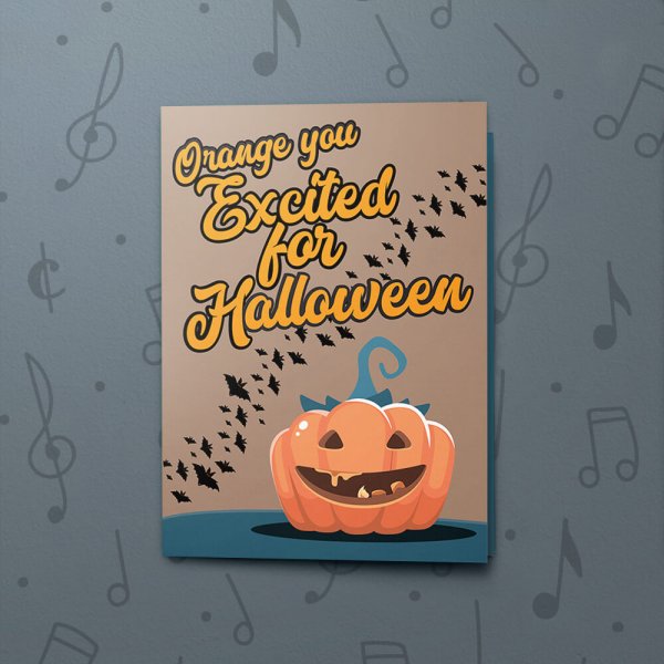 Excited Pumpkin – Musical Halloween Card