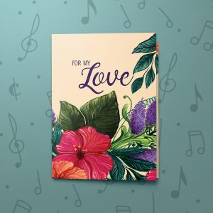 Valentines Floral – Musical Valentines Card