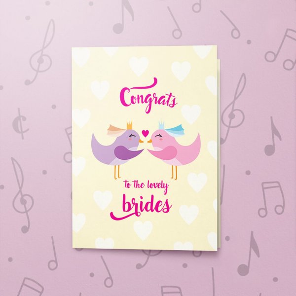 Congrats Brides – Musical LGBT Wedding Card