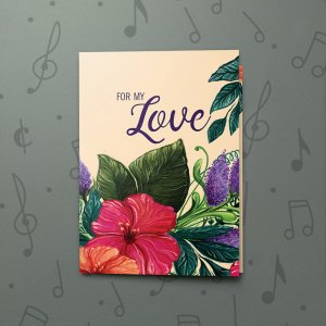 Love Floral – Musical Love Card