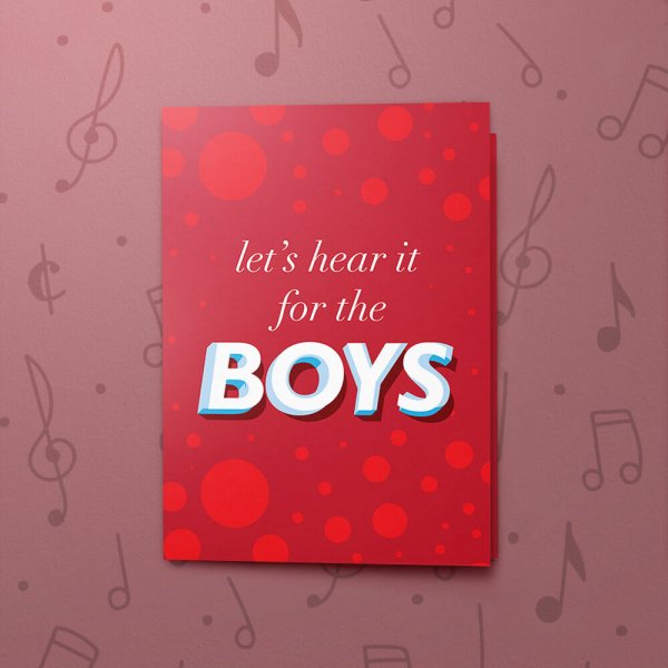 For the Boys – Musical LGBT Wedding Card