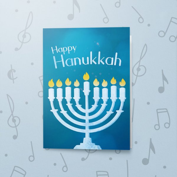 25 HANNUKAH Holiday Greeting MENORAH Candles Cards Printed USA or CANADA 