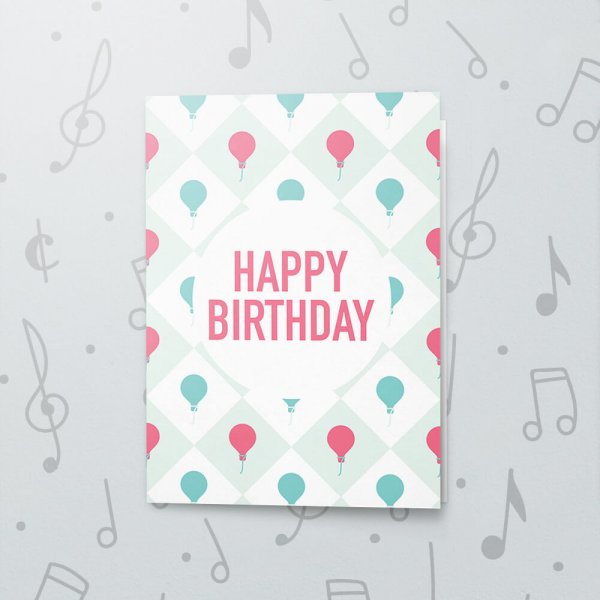 Happy Birthday Balloon – Musical Birthday Card