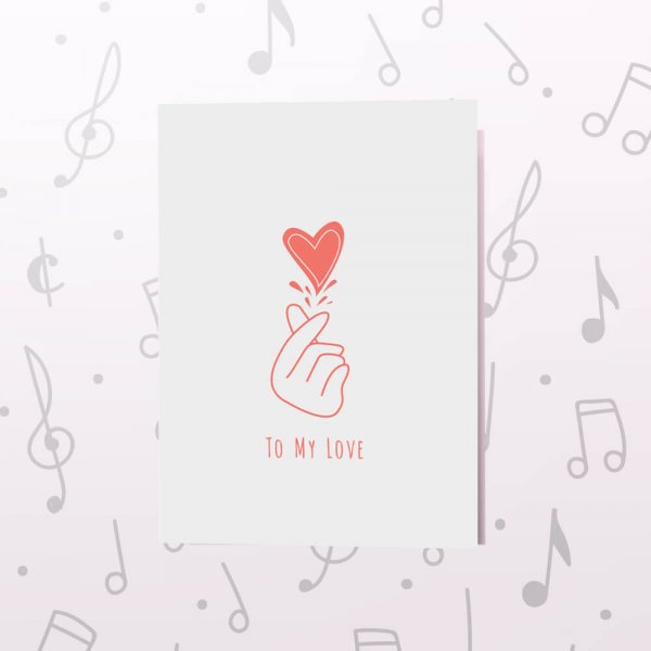 Fingers Heart – Musical Valentines Card