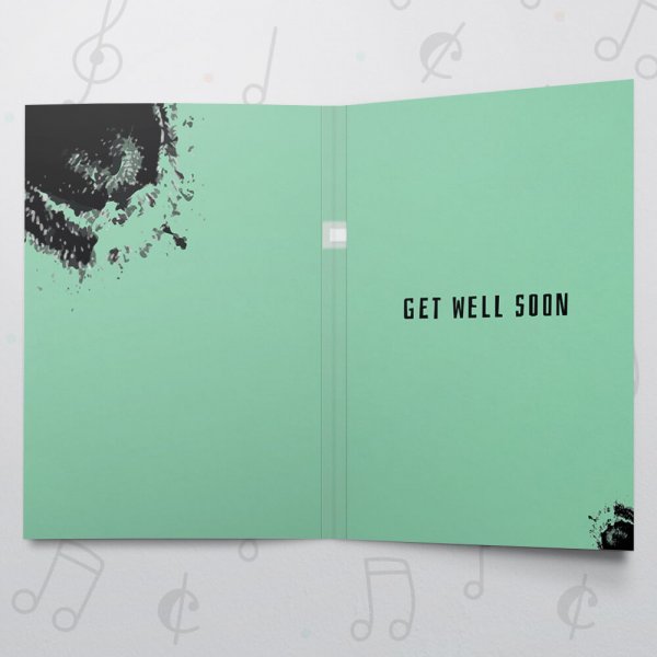 Zombie Virus Face – Musical Get Well Card