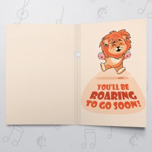 Roaring to go – Musical Get Well Card