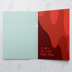 Valentines Melting Heart  – Musical Valentines Card