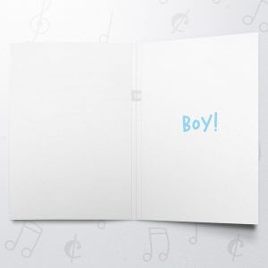 Singing Baby Card With Varnish Finish 00240 Musical Baby Boy Reveal Card Recordable Gender Reveal Card New Born Baby New Parents