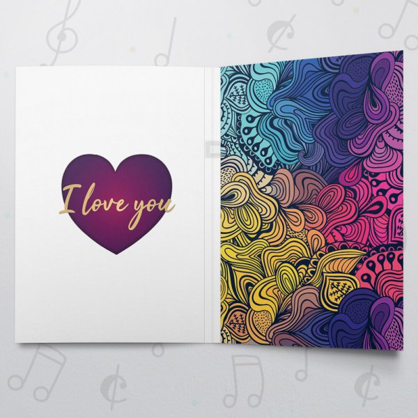 Colourful Heart – Musical Love Card