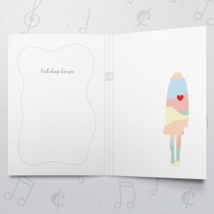 To My Love (Layered Heart - WHITE) – Musical Love Card