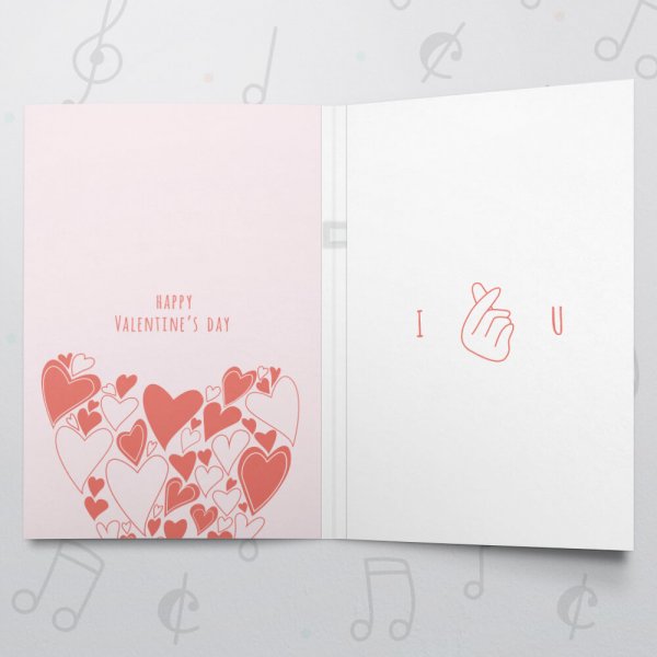 Fingers Heart – Musical Valentines Card