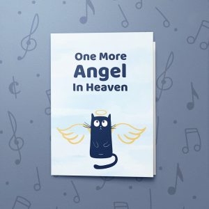 One More Angel – Cat – Musical Sympathy Card