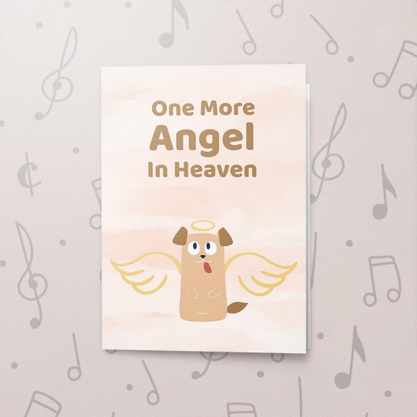 One More Angel – Dog – Musical Sympathy Card