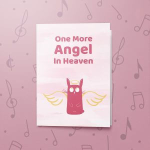 One More Angel – Rabbit – Musical Sympathy Card