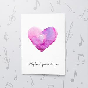 Sympathetic Heart – Musical Sympathy Card
