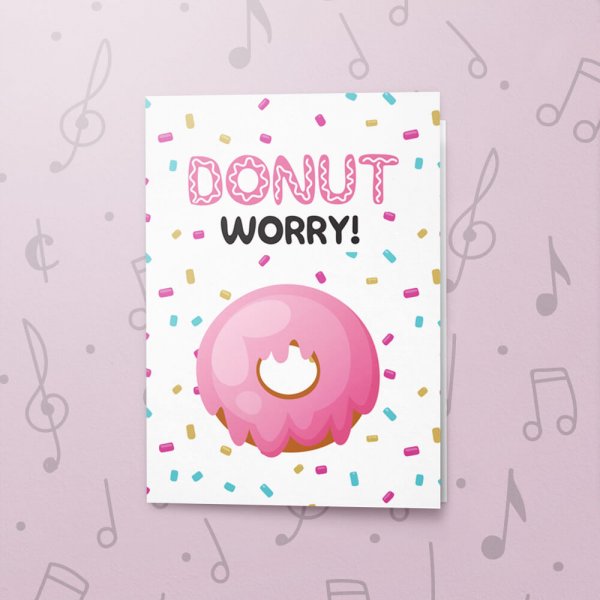 Donut Worry – Musical Good Luck Card