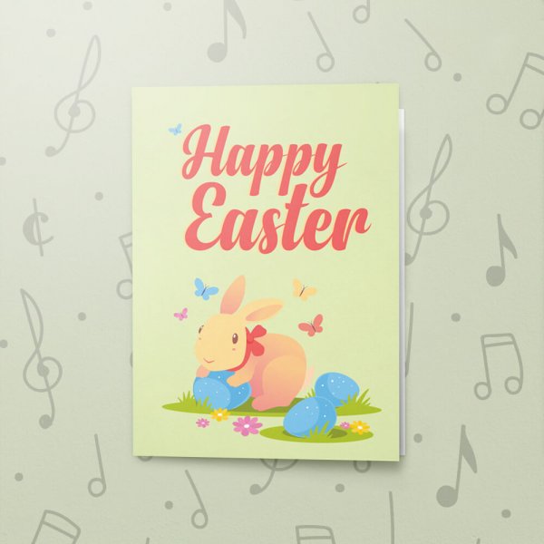 Colourful Rabbit – Musical Easter Card
