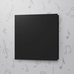 Blank Musical Greeting Card - Black - 6 x 6