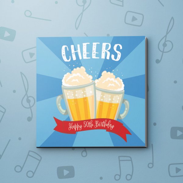 Cheers, 50th – Birthday Video Greeting Card