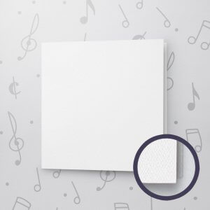 Blank Musical Greeting Card - 6 x 6 - Felt Paper