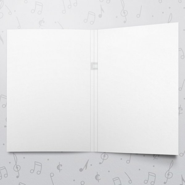 Blank Musical Greeting Card - 8 x 11 - Large Card