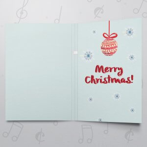 Christmas Ornaments – Musical Christmas Card - Felt Paper