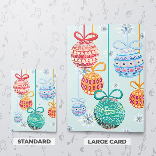 Christmas Ornaments – Musical Christmas Card - Large