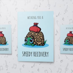 Speedy Recovery – Musical Get Well Card - Large