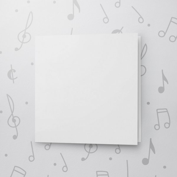 Blank Musical Greeting Card - 6 x 6