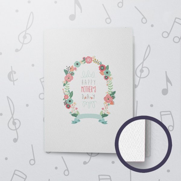 Happy Mother's Day (Wreath) – Musical Mother's Day Card - Felt Paper