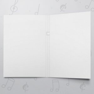 Blank Musical Greeting Card - 5 x 7 - Felt Paper