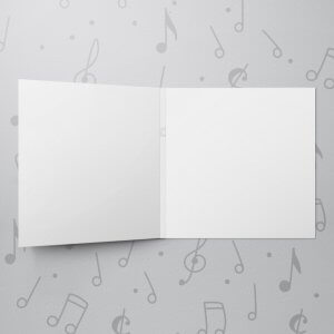 Blank Musical Greeting Card - 6 x 6
